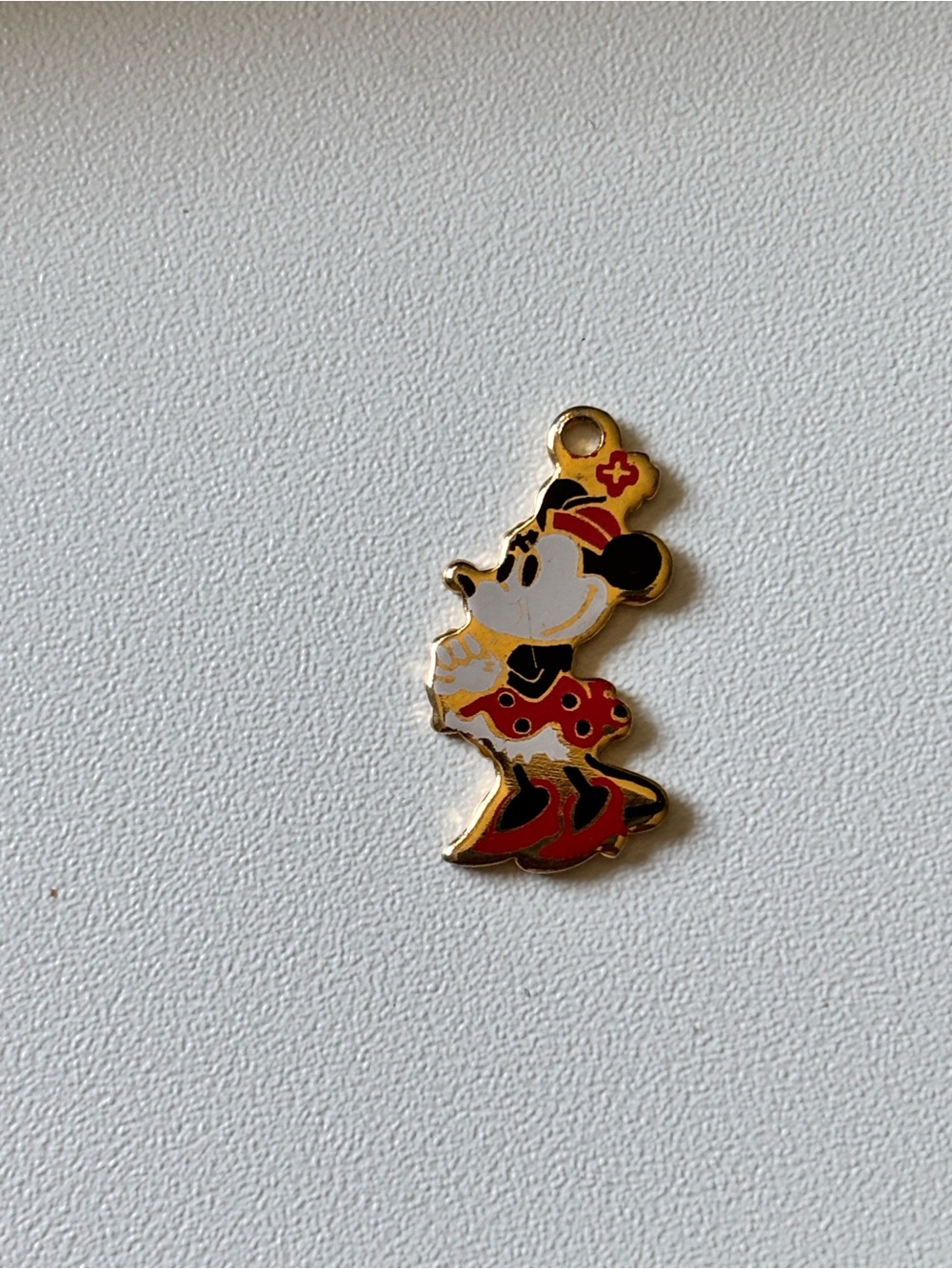 Vintage Minnie Mouse Polka Dot dress bracelet earring charm.